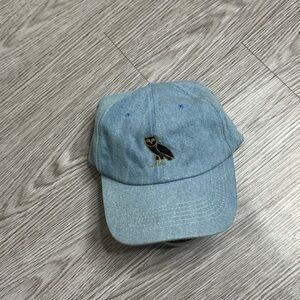 OVO Denim Blue Adjustable Cap Hat Octobers Very Own Drake Owl USA Made